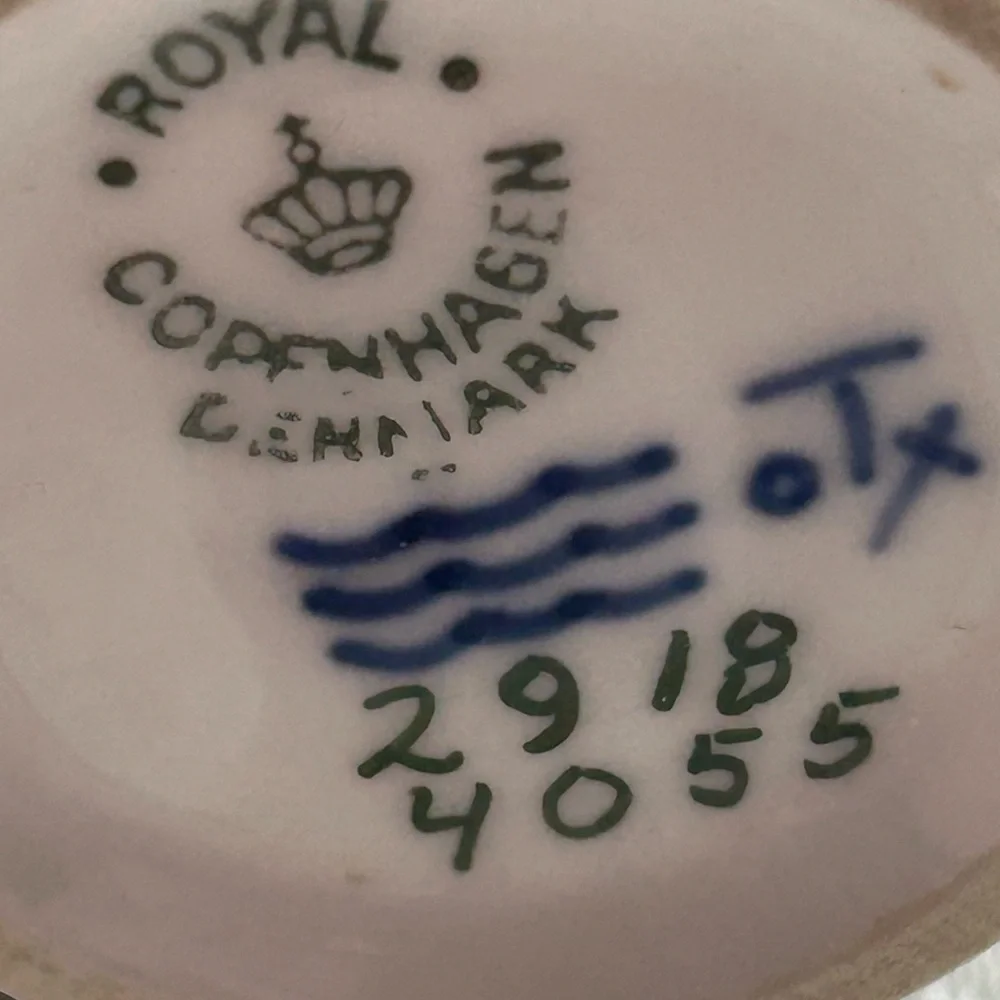 Royal Copenhagen Blue and White Floral Accent Vase